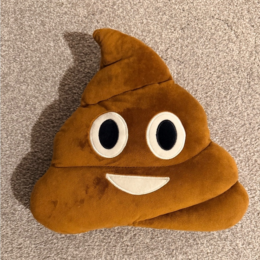 Playful Brown Emoji Pillow